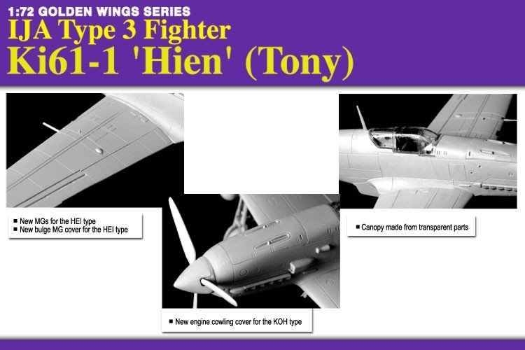 Dragon 5028 IJA Type 3 Fighter Ki61-1 &amp;#39;Hien&amp;#39; (Tony) 1/72 – zdjęcie 4