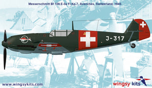 Wingsy Kits D5-12 Swiss Air Force Fighter MESSERSCHMITT Bf 109 E-3a 1/48 – immagine 20