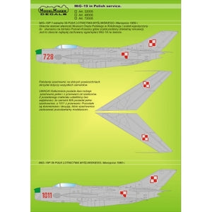 ModelMaker Decals D48005 MiG-19 in Polish service 1/48 – zdjęcie 2
