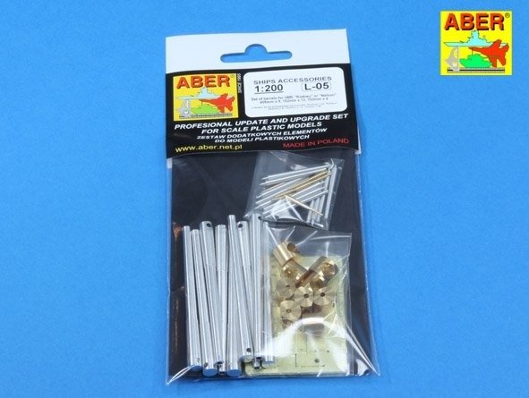Aber 200L-05 Set of barrels for HMS Rodney or Nelson - 405mm x 9, 152mm x 12, 102mm x 6 1/200 – image 5