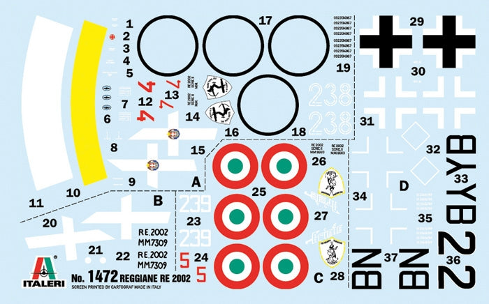 Italeri 1472 Reggiane Re.2002 Ariete 1/72 – zdjęcie 3
