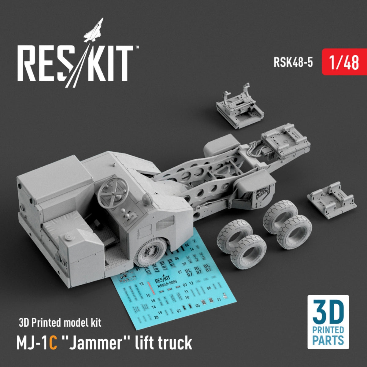 RESKIT RSK48-0005 MJ-1C "Jammer" lift truck (3D Printed model kit) 1/48