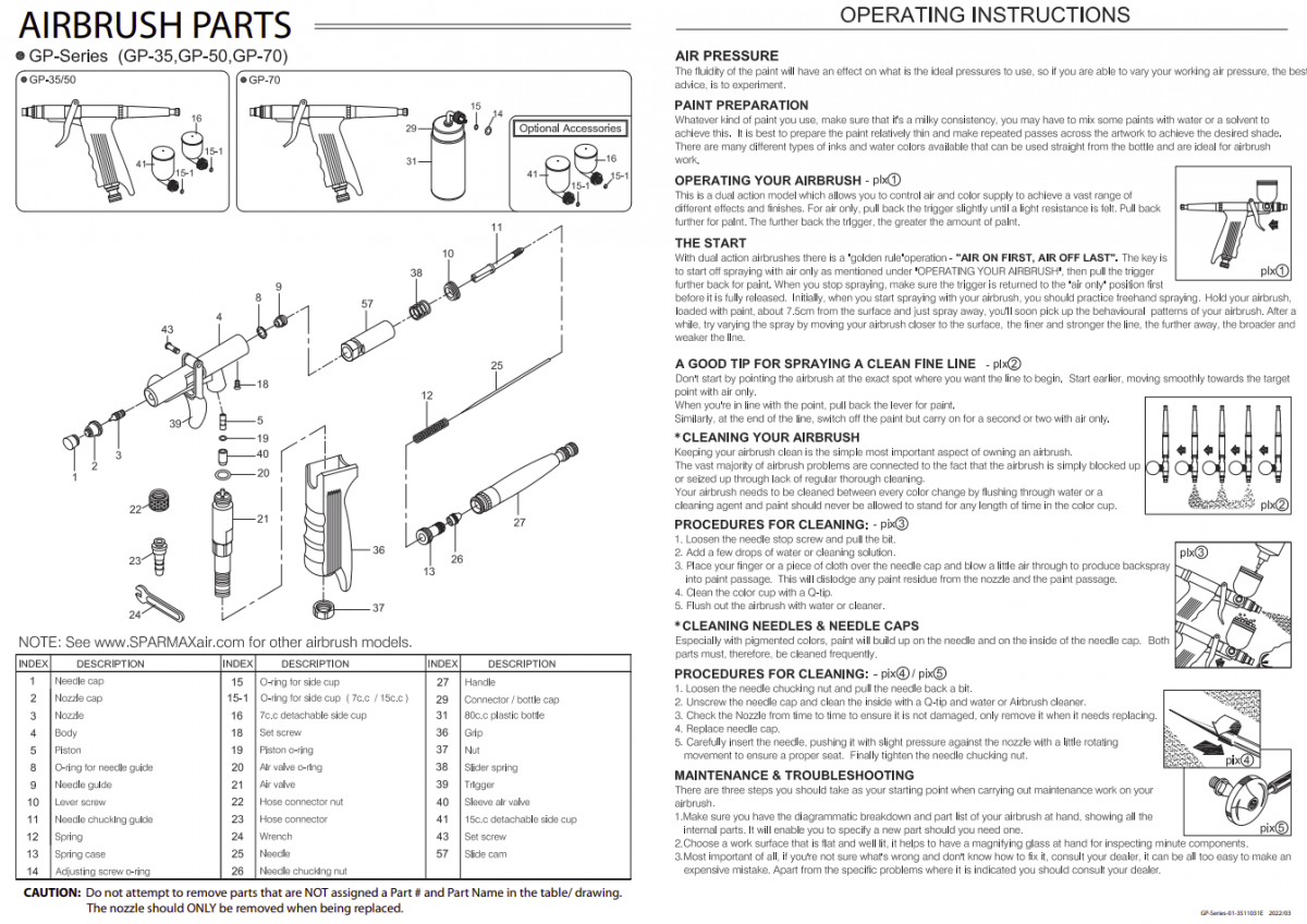 Sparmax GP-70 Spray Gun - 0.7 mm Nozzle – zdjęcie 2