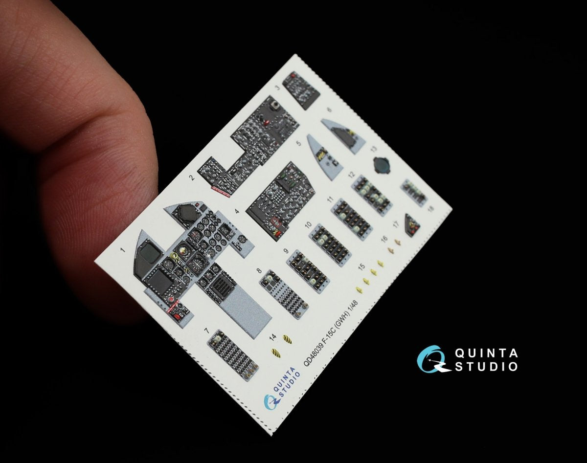 Quinta Studio QD48039 F-15C 3D-Printed &amp;amp; coloured Interior on decal paper (for GWH kit) 1/48 – zdjęcie 6