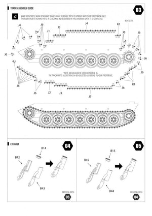 Modelcollect UA35010 WWII German E60 ausf.D 12.8cm tank with side armor late type 1/35 – zdjęcie 5