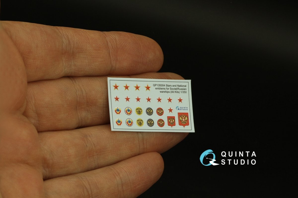 Quinta Studio QP135004 Stars and National emblems for Soviet/Russian warships 1/350 – zdjęcie 12