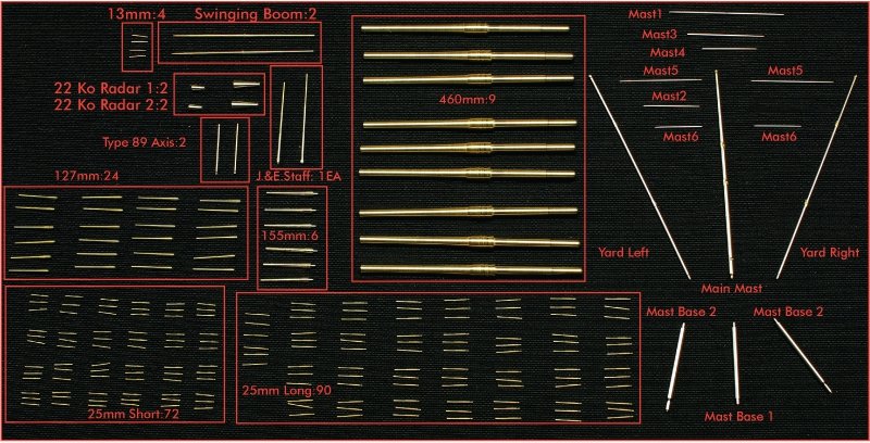 Pontos 35003F1 IJN Yamato Detail Up Set 1/350 – zdjęcie 7