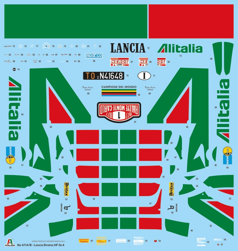 Italeri 4714 Lancia stratos HF Gr.4 Monte Carlo 1977 1/12 – zdjęcie 23