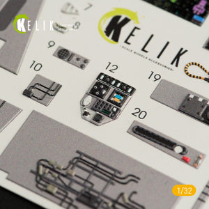 KELIK K32009 F-35C INTERIOR 3D DECALS FOR TRUMPETER KIT 1/32 – zdjęcie 3