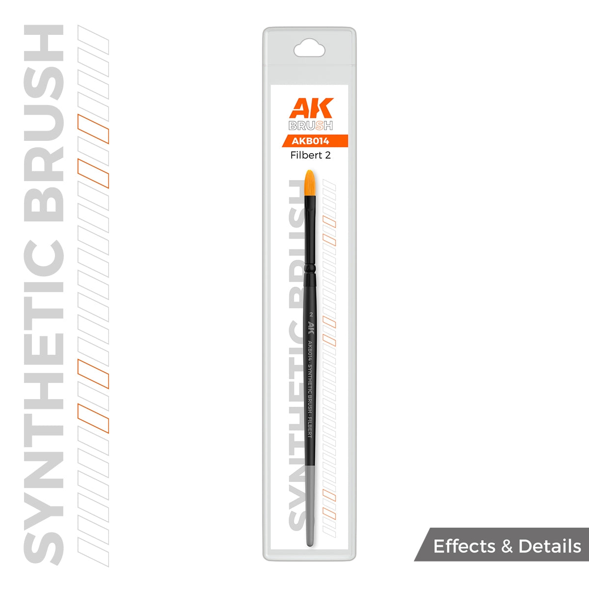 AK Interactive AKB014 AK SYNTHETIC BRUSH – FILBERT 2 – image 2