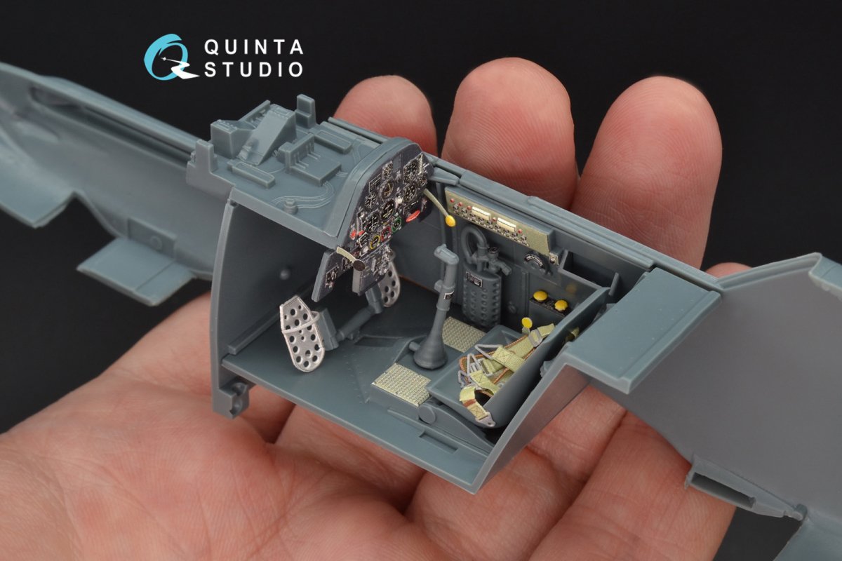 Quinta Studio QD32048 Bf 109E-3 3D-Printed &amp;amp; colored Interior on decal paper (for Eduard kit) 1/32 – image 5