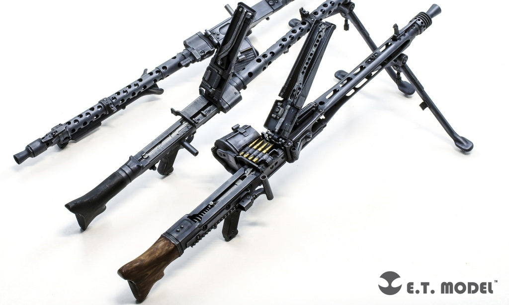 E.T. Model P06-001 WWII German Mg42 Machine Gun &amp;amp; Ammo Box (3D Printed) 1/6 – zdjęcie 8