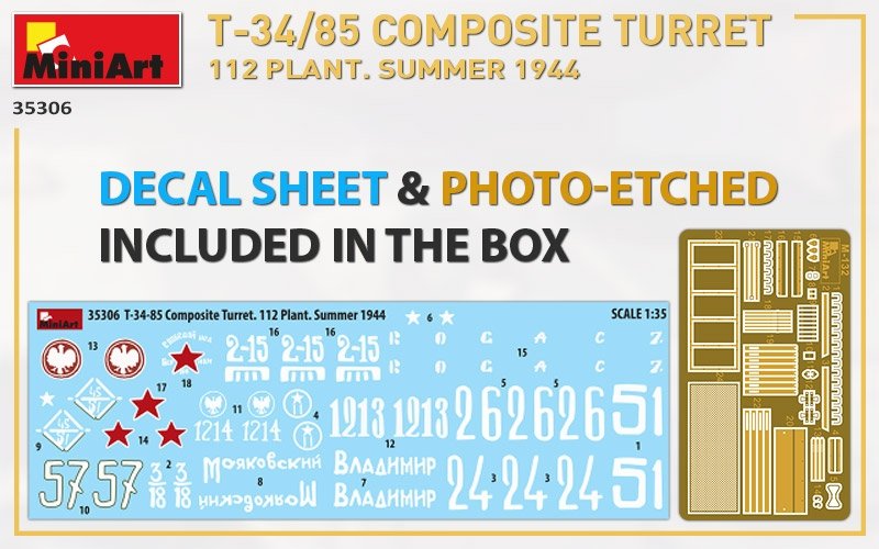 MiniArt 35306 T-34/85 COMPOSITE TURRET. 112 PLANT. SUMMER 1944 1/35 – image 3