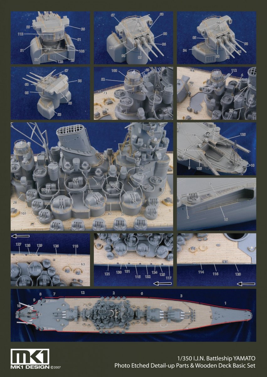 MK1 Design MD-35023 New Yamato Wooden Deck 1/350 – zdjęcie 5