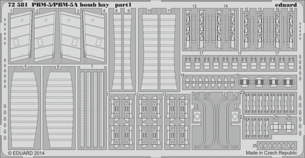 Eduard 72581 PBM-5/ PBM-5A bomb bay 1/72 MINICRAFT – zdjęcie 2