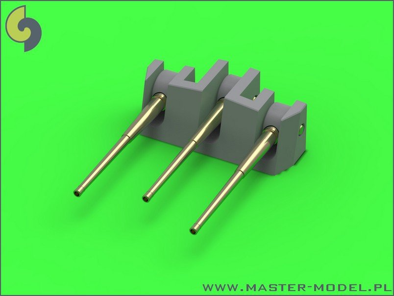 Master SM-350-079 HMS Belfast armament - 6in (12pcs), 4in (12pcs) barrels - set includes resin correction for 6in gun mounting 1/350 – zdjęcie 2