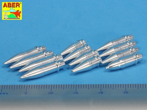 Aber 16073 Panzer IV various 7.5 cm ammo projectiles x 12 pcs. (1/16) – image 2