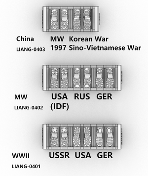 Liang 0403 3D-print Model Shoeprint Tools MW Korean War (1997 Sino-Vietnamese War) 1/35 – image 2