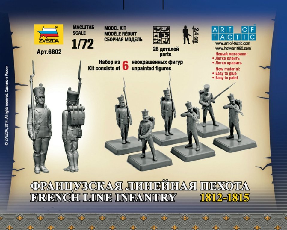 Zvezda 6802 French line infantry (1812-1815) 1/72 – zdjęcie 2
