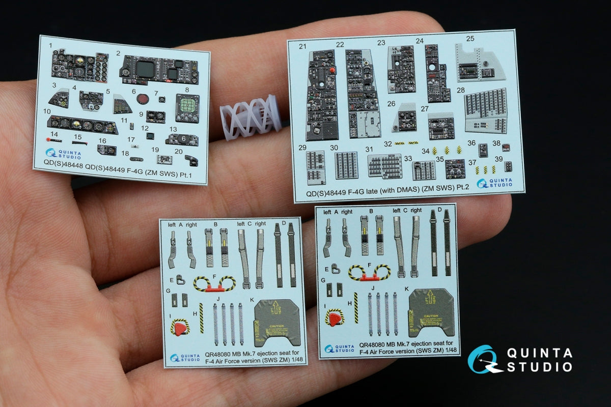 Quinta Studio QD+48449 F-4G late 3D-Printed &amp;amp; coloured Interior on decal paper (Zoukei Mura SWS) (with 3D-printed resin parts) 1/48 – zdjęcie 2
