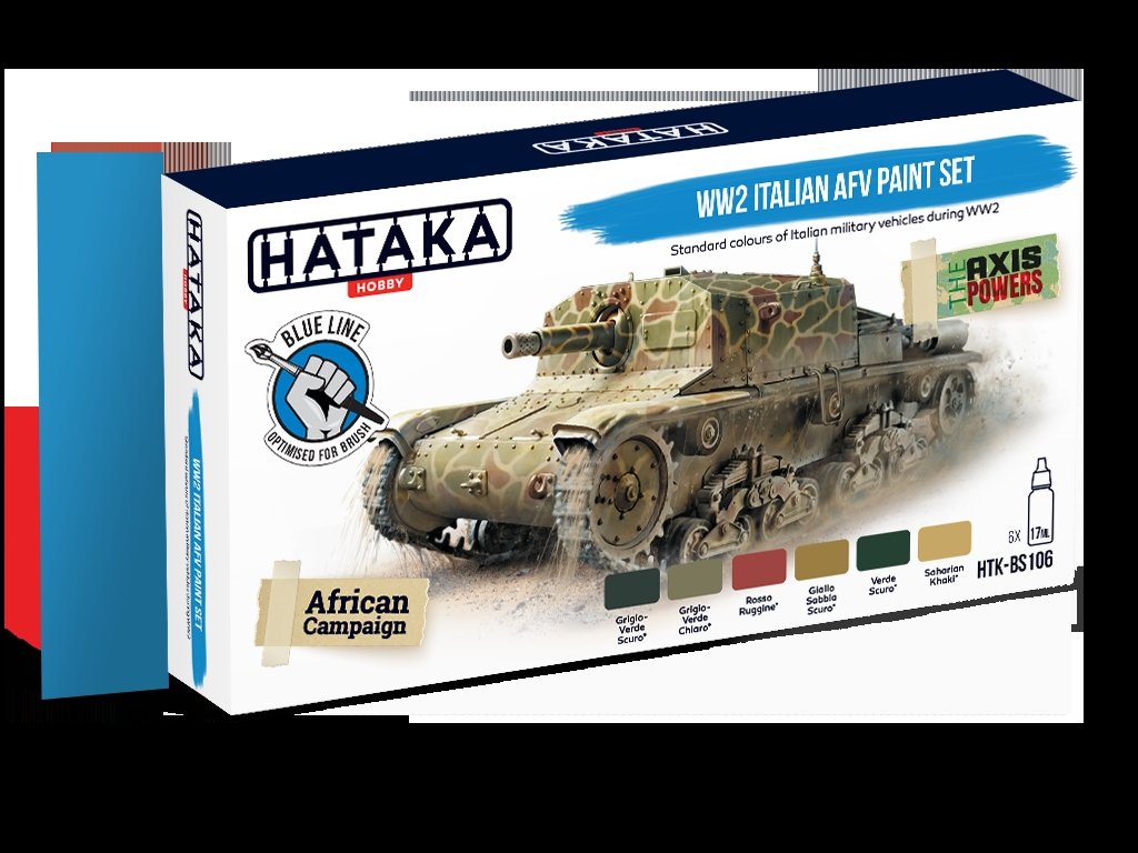 Hataka HTK-BS106 WW2 Italian AFV paint set (6x17 ml) – zdjęcie 2