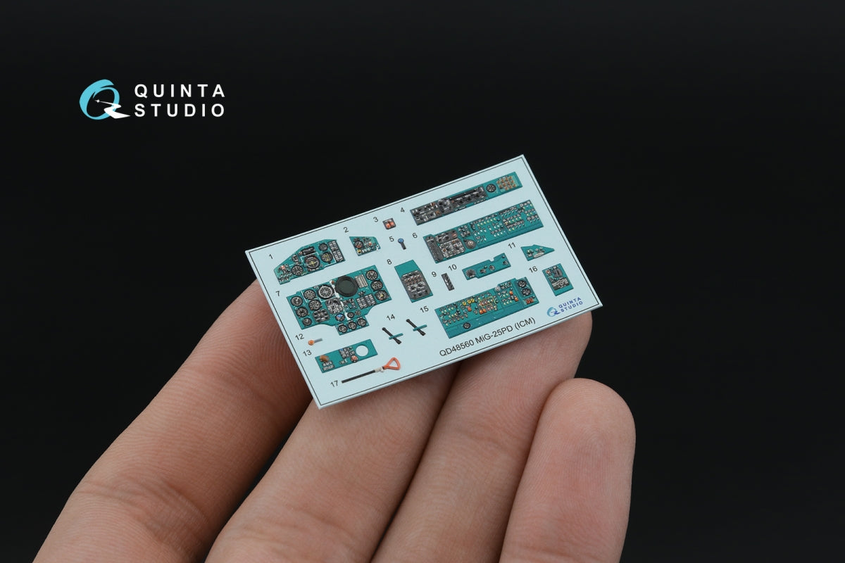 Quinta Studio QD+48560 MiG-25PD 3D-Printed &amp;amp; coloured Interior on decal paper (ICM) (with 3D-printed resin parts) 1/48 – zdjęcie 2