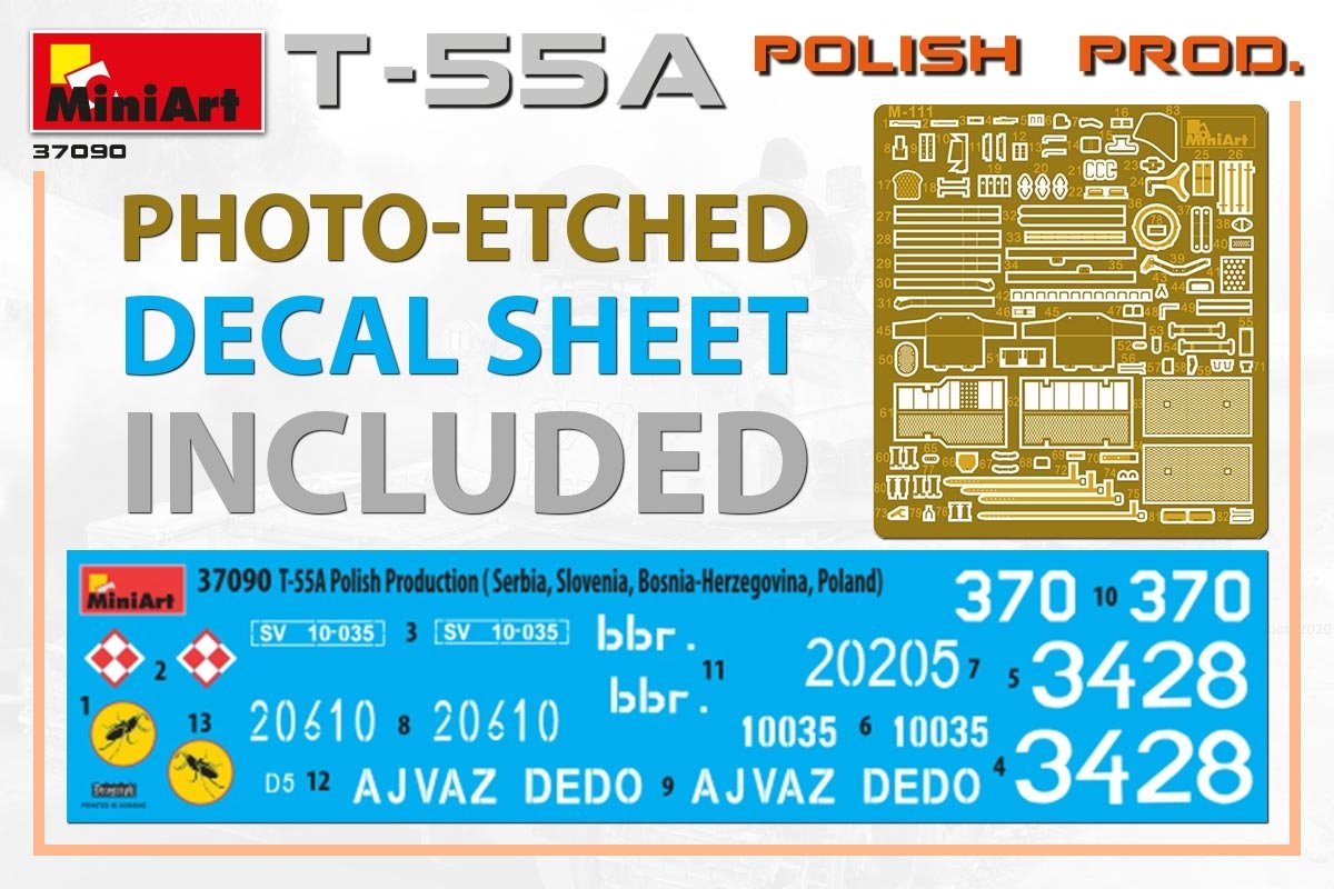 MiniArt 37090 T-55A POLISH PRODUCTION 1/35 – zdjęcie 3