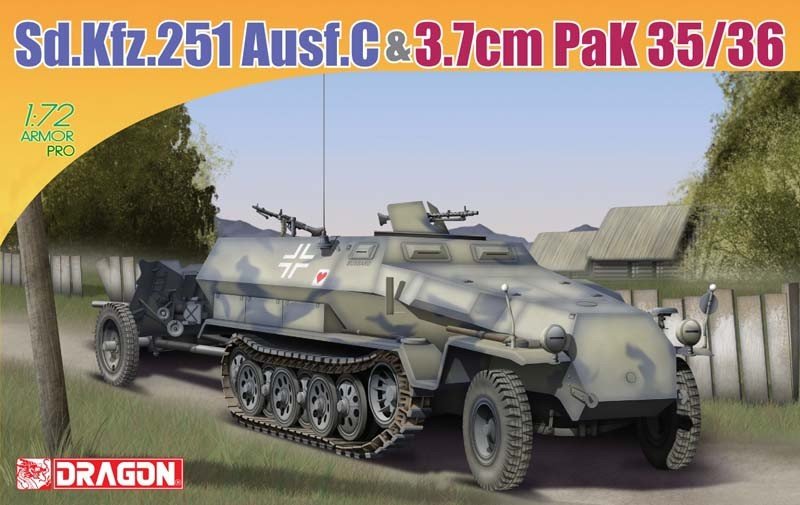 Dragon 7352 SdKfz.251, Ausf.C w.Pak35/36 (1/72)