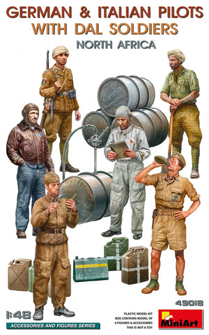 MiniArt 49018 German &amp;amp; Italian Pilots With DAL Soldiers North Africa 1/48
