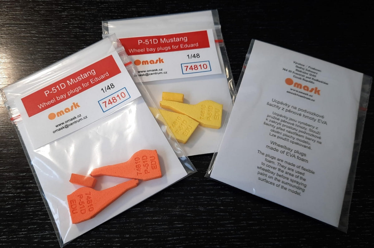 Omask 74810 P-51D Mustang wheel bay plugs (for Eduard) 1/48 – zdjęcie 2