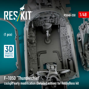 RESKIT RSU48-0350 F-105D &amp;quot;Thunderchief&amp;quot; cockpit early modification (Detailed edition) for HobbyBoss kit (3D Printed) 1/48 – zdjęcie 3