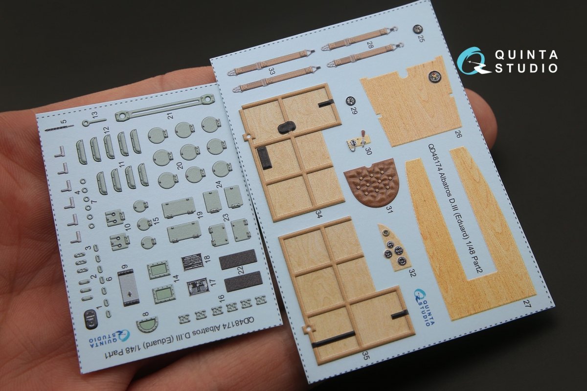Quinta Studio QD48174 Albatros D.III 3D-Printed &amp;amp; coloured Interior on decal paper (for Eduard kit) 1/48 – zdjęcie 2