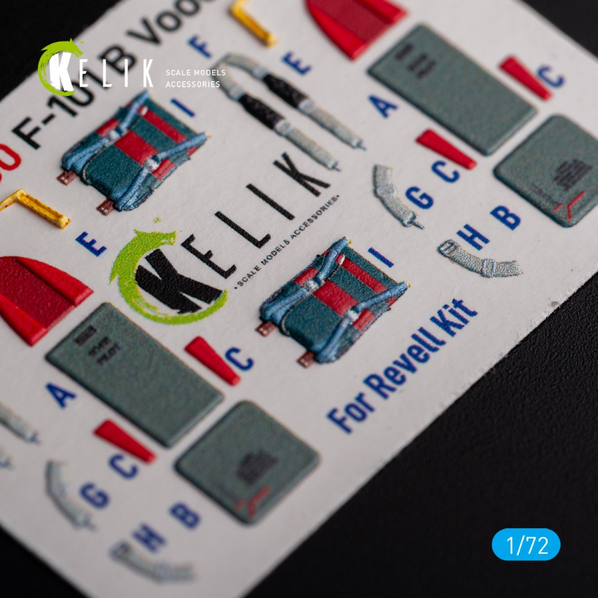 KELIK K72130 F-101 Voodoo - interior 3D decals for Revell kit 1/72 – zdjęcie 7