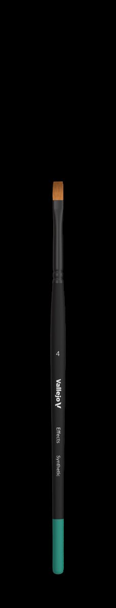 VALLEJO B04004 - Brush - Effects - Flat Rectangular Synthetic No. 4 – image 2