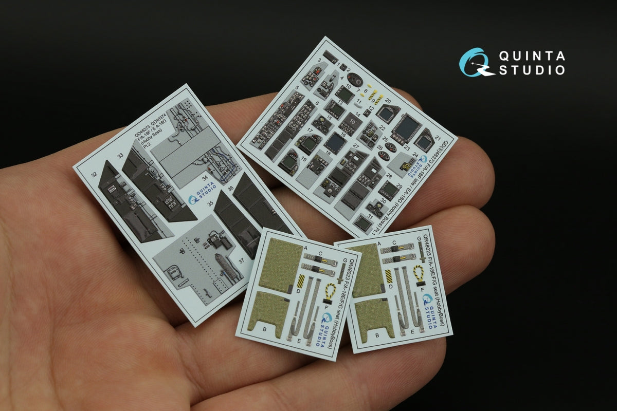 Quinta Studio QD48373 F/A-18F late / EA-18G 3D-Printed &amp;amp; colored Interior on decal paper (Hobby Boss) 1/48 – image 5