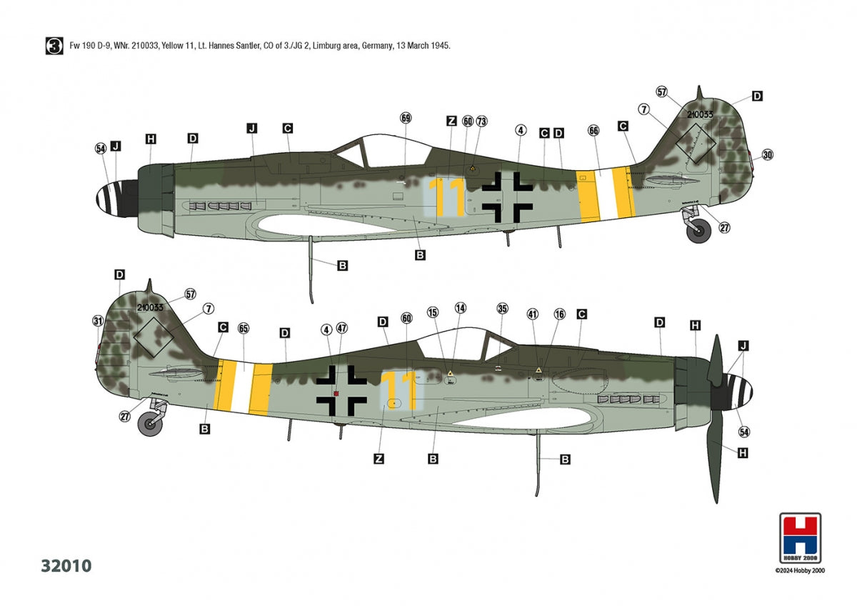 Hobby 2000 32010 Fw 190 D-9 Early Production (HASEGAWA + CARTOGRAF + MASKI + Resin Aires) 1/32 – zdjęcie 2