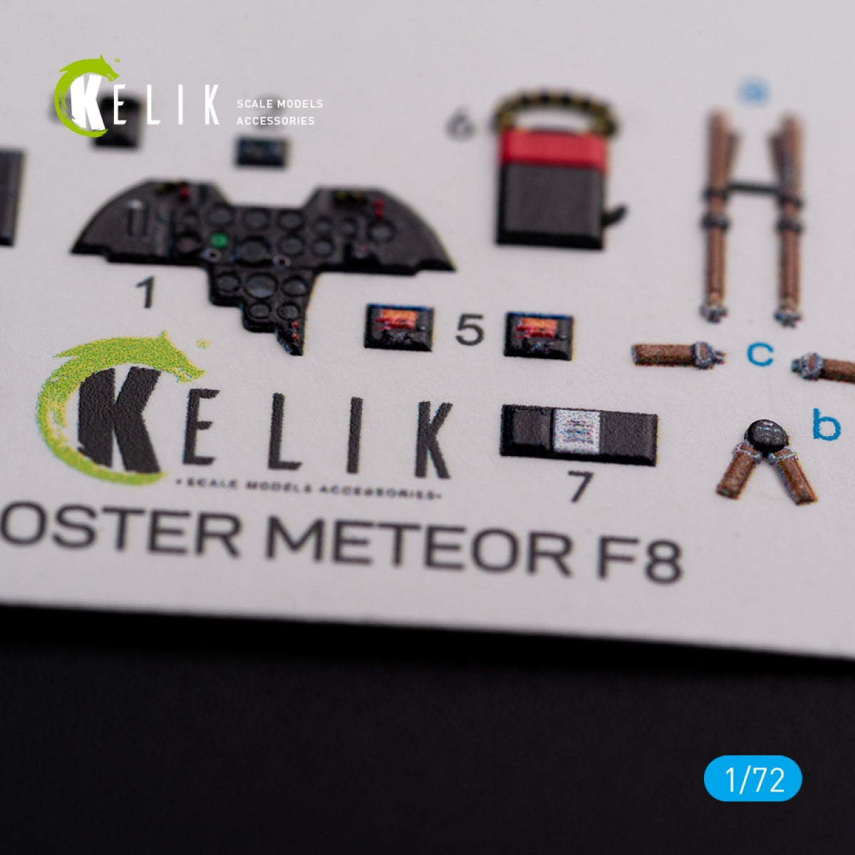 KELIK K72077 Gloster Meteor F.8 interior 3D decals for Airfix kit 1/72 – zdjęcie 4