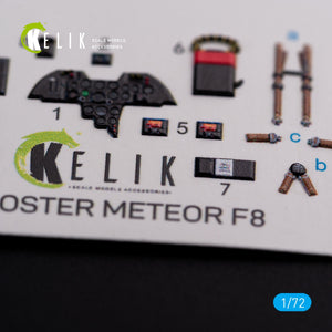 KELIK K72077 Gloster Meteor F.8 interior 3D decals for Airfix kit 1/72 – zdjęcie 4