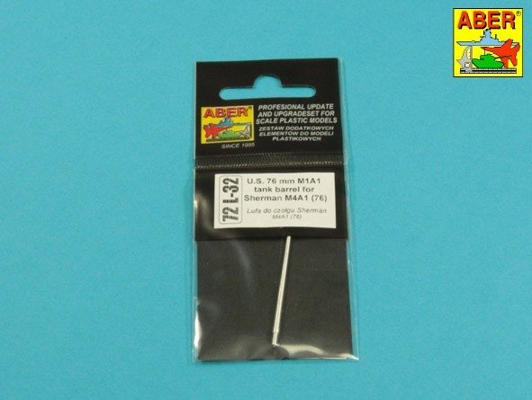 Aber 72L-32 Lufa 76mm do czołgu Sherman M4A1 (76) / U.S. 76 mm M1A1 tank barrel for Sherman M4A1 (76) 1/72 – zdjęcie 5