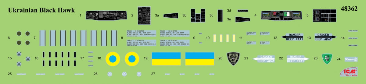 ICM 48362 UH-60A Black Hawk Defence intelligence of Ukraine 1/48 – zdjęcie 2