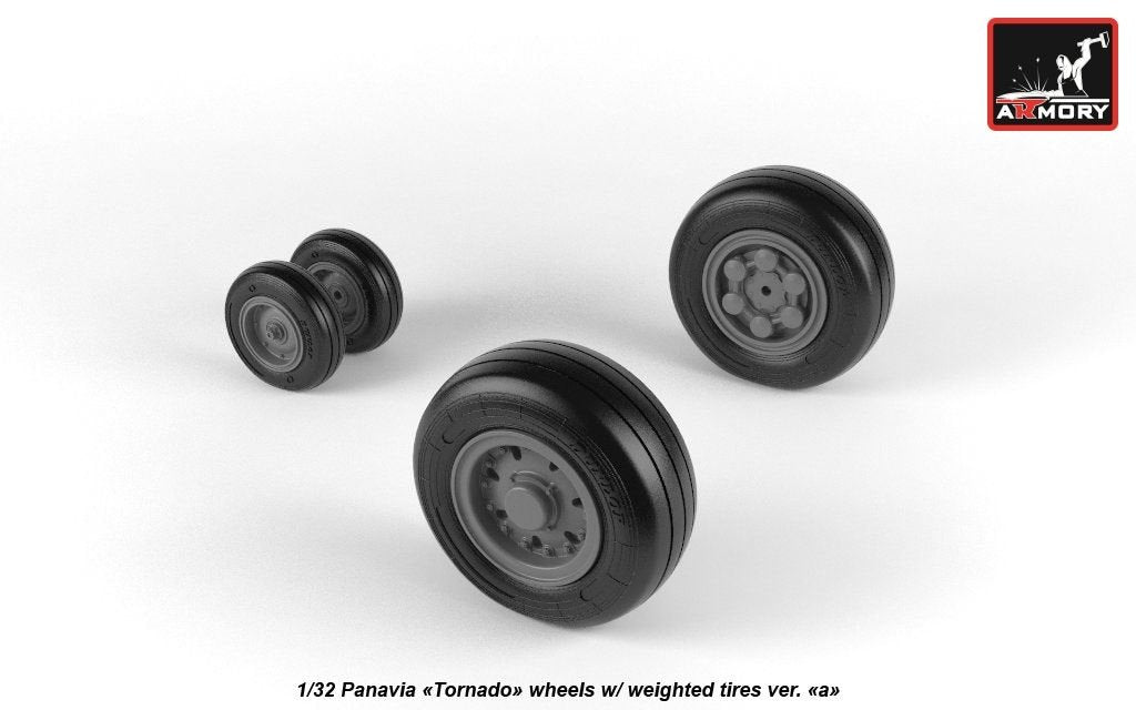 Armory Models AW32501a Panavia Tornado wheels, w/ tyres type “a” (DL) 1/32 – zdjęcie 2
