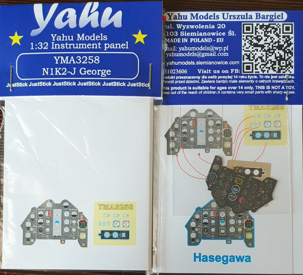 Yahu YMA3258 N1K2-J George pour Hasegawa 1/32