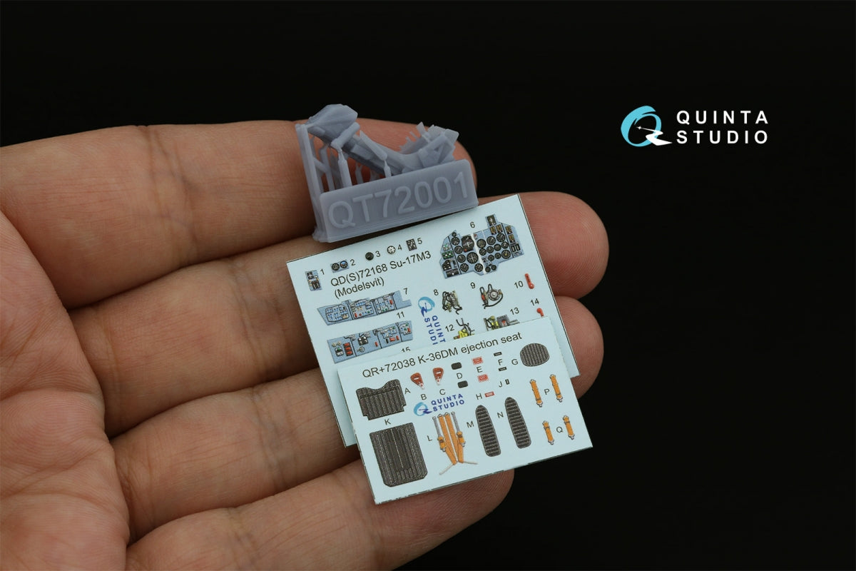 Quinta Studio QD+72168 Su-17M3 3D-Printed coloured Interior on decal paper (Modelsvit) (with 3D-printed resin part) 1/72 – zdjęcie 2