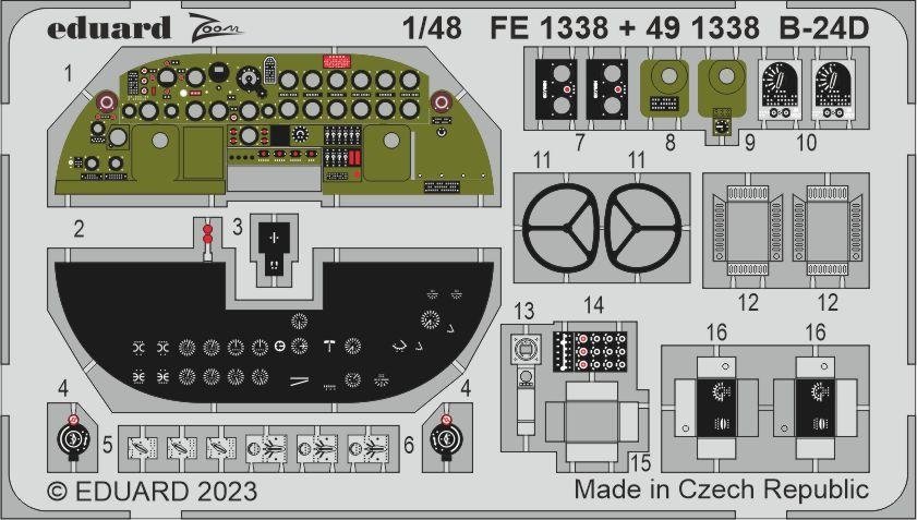 Eduard 491338 B-24D cockpit REVELL 1/48 – image 3