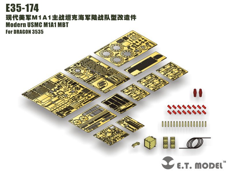 ET Modèle E35-174 M1A1 MBT moderne de l'USMC (Pour DRAGON 3535) (1/35)