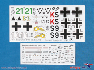 Wingsy Kits D5-11 German WWII Fighter MESSERSCHMITT Bf 109 E-7 1/48 – zdjęcie 10