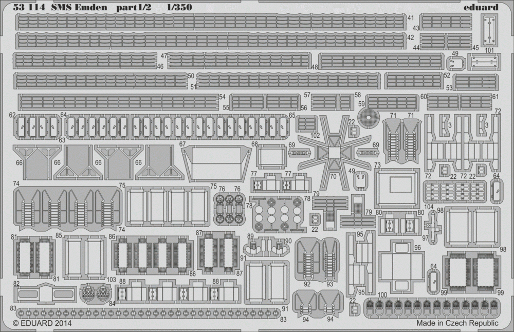 Eduard 53114 SMS Emden part 1 REVELL 1/350 – zdjęcie 2
