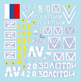 Star Decals 35-C1433 War in Ukraine # 27 Russian T-80BVM in Ukraine. 1/35 – zdjęcie 3