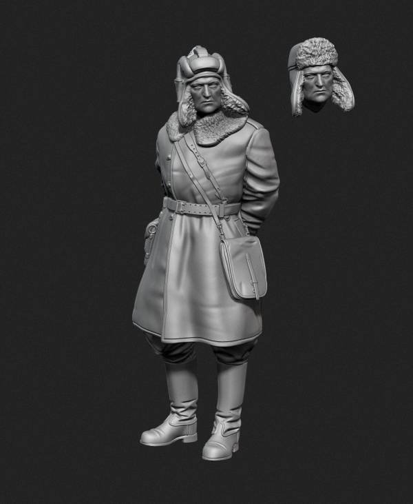Panzer Art FI35-128 Soviet tank officer in sheepskin coat No.1 1/35 – zdjęcie 5