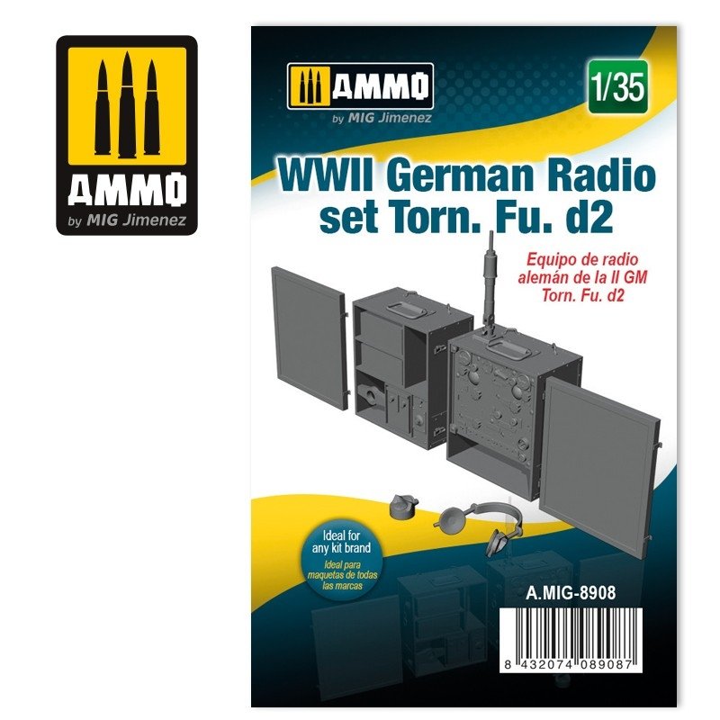 Ammo of Mig 8908 WWII German Radio set Torn. Phew. D2 1/35